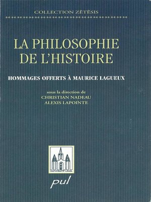 cover image of Philosophie de l'histoire